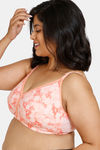 ZIvame True Curv Summer Blooms Single Layered Non Wired Full Coverage Minimiser Bra - Desert Flower — thumbnail 3